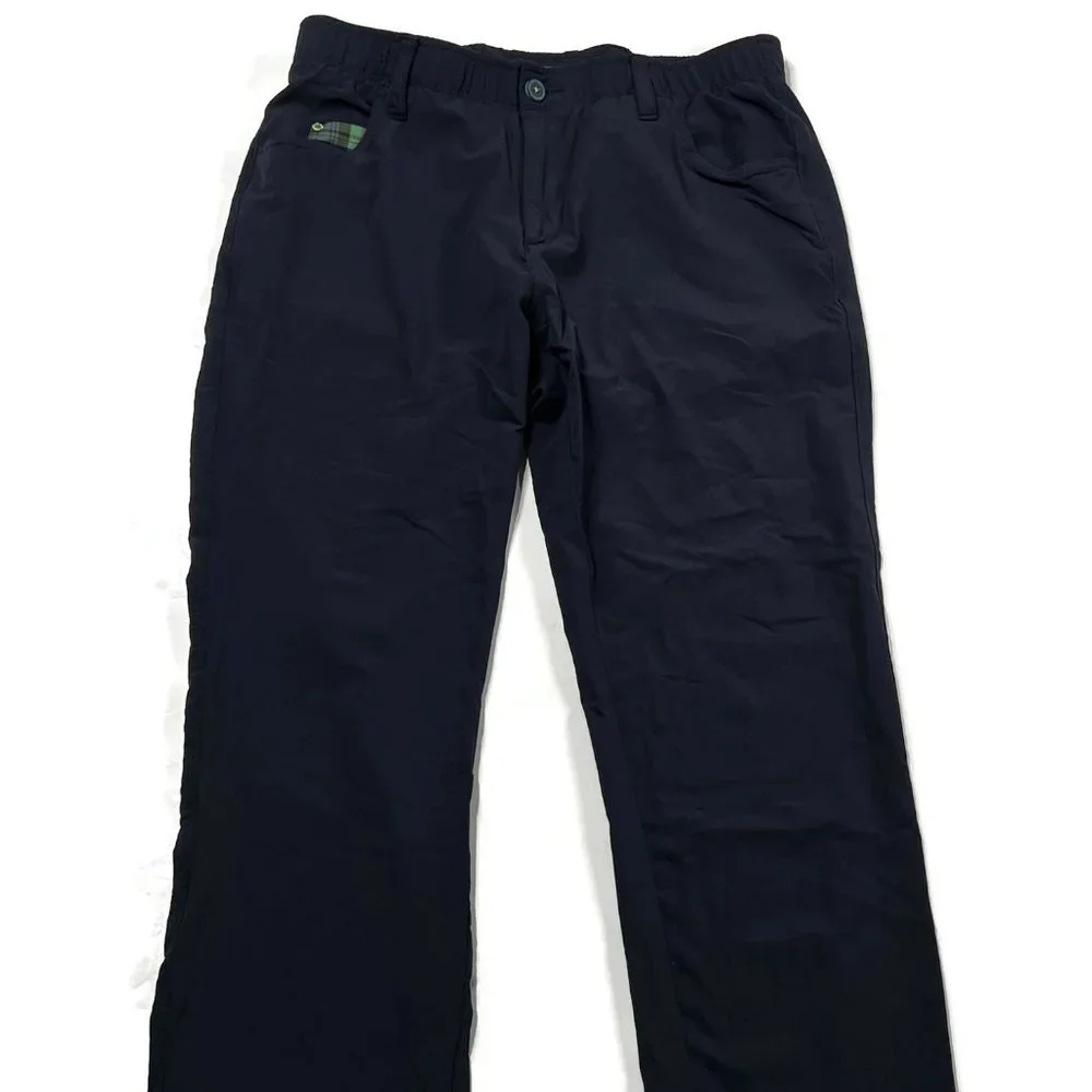 William Bill Murray Golf Pants Mens 32 x 27 Blue Nylon Blend‎ Straight Chino